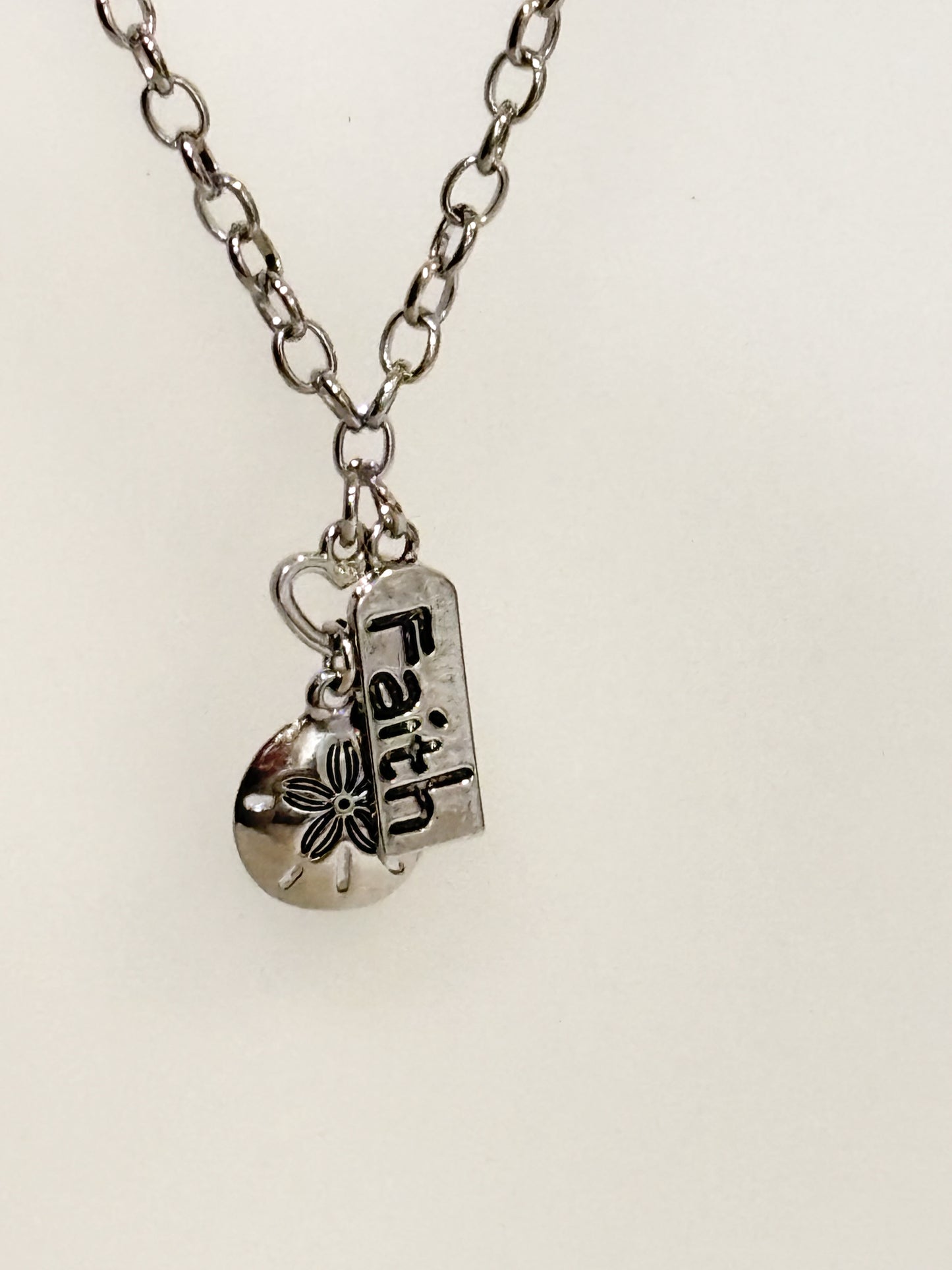 Faith & Sand Dollar Pendant Necklace