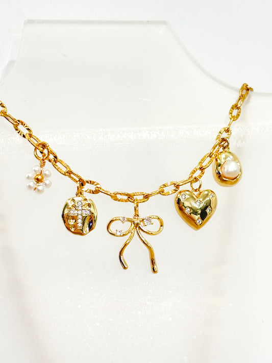 Grace & Glitter Charm Necklace