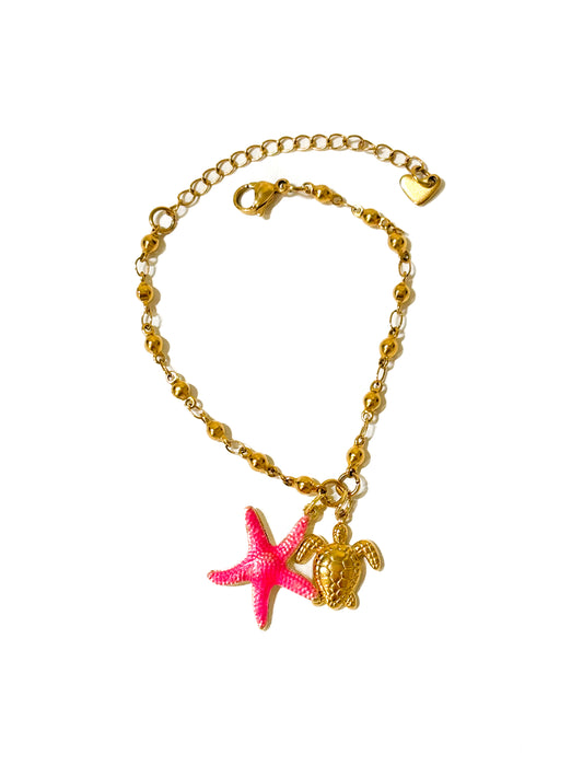 Starfish & Sea Turtle Bracelet