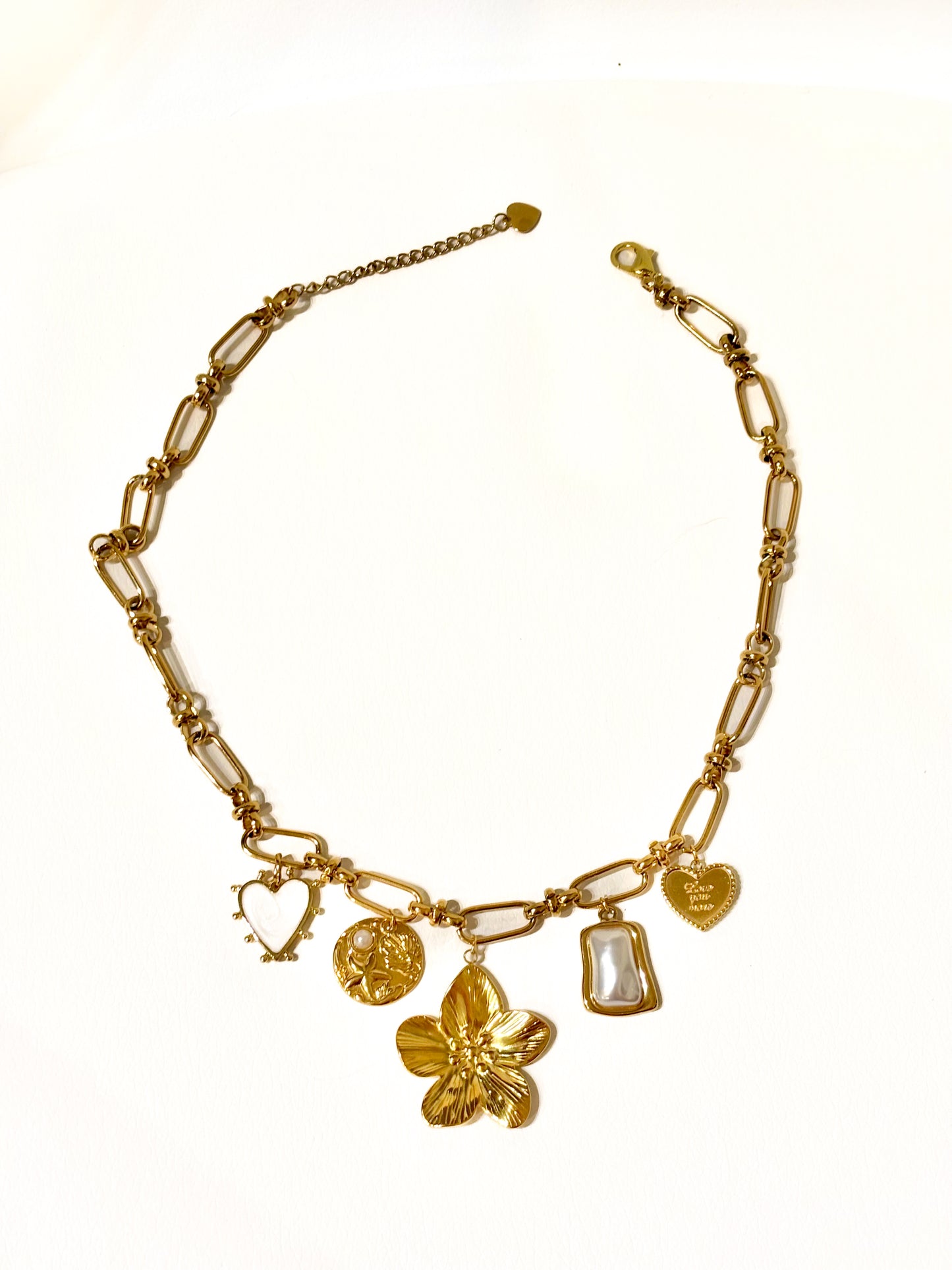 Golden Bloom Charm Necklace