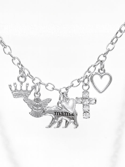 Mama Bear Charm Necklace